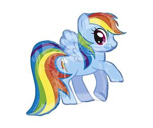 Amscan 2646701 - Super Shape Ballon en plastique My Little Pony, taille 71 x 68 cm, volume 40 litres, ballon hélium, 28"