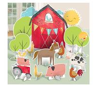 amscan Pop-Up Kit-11 Pcs Anniversaire Barnyard Décorations de table, 11011870