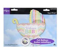 Amscan 3158801 28 x 78,7 cm Bébé Lumineux Le Carrosse de Super Forme Ballon en Aluminium (XL) G
