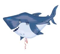 Amscan 3377401 Ozean Buddies Shark Super Form foil Luftballons ,101cm x 81cm
