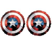 Amscan 3484101 - Ballon en plastique géant Avengers Shild, diamètre d'environ 71 cm, hélium (Lot de 2)