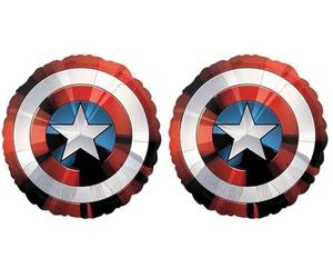 Amscan 3484101 - Ballon en plastique géant Avengers Shild, diamètre d'environ 71 cm, hélium (Lot de 2)