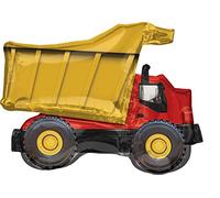 Amscan 3538901 - Super Shape Ballon en plastique Camion à bascule, taille 81 x 63 cm, volume 40 litres, ballon hélium