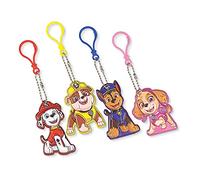 amscan 3901462 Lot de 8 porte-clés en caoutchouc Pat' Patrouille assortis, bleu, jaune, multicolore