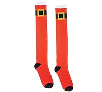 amscan Rouge Paire de Chaussettes Montantes Père Noël, 23 3/4" Women's