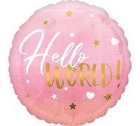 Amscan 3972401 Ballon gonflable Pink Baby Girl, multicolore