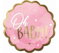 amscan® 3972501 Ballon en plastique Jumbo Baby Girl rose - Ø 55 cm