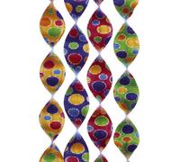 amscan 4037 Garland rotor spiral confetti - Ø 5 cm x 60 cm, paquet de 4