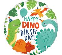 amscan® 4066701 Ballon en plastique Dinosaure Joyeux anniversaire - Ø 43 cm