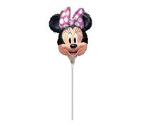 Amscan 4101002 Mini ballon à hélium en aluminium pour fête d'anniversaire Motif Minnie Mouse Multicolore