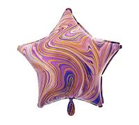 Amscan 4210101 Party Anagram Marblez Ballon en aluminium Motif étoile Violet 48,3 cm Multicolore