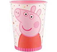 amscan 422626 Peppa Pig Tasse à dragées en plastique 473 ml | Rose | Vaisselle | 1 pièce, multicolore