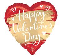 Amscan 4226701 Swoosh Lot de 5 ballons en aluminium en forme de cœur Doré