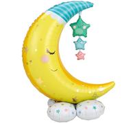 Amscan 4245911 - Airloonz Moon & Stars Rempli d'air Ballon en aluminium 101cm x 139cm