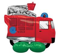 Amscan 4280811 - Airloonz Fire Truck Rempli d'air Ballon en aluminium 106cm x 88cm
