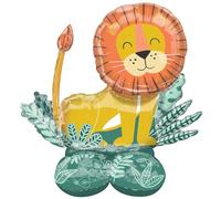 Amscan Ballon aluminium Airloonz Lion – Rempli d'air 114 x 109 cm Jaune