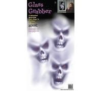 amscan 450056 Lot de 2 Pinces à Verre en Forme de tête de Mort Gris satiné