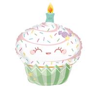 Amscan 4628975 - Grand Ballon En Aluminium Supershape Pour Fête D'anniversaire Pour Enfants, Gâteau Fou 88cm x 70cm