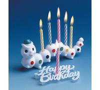 Amscan 5055 - Set de bougies chenille & spirales, 8 pièces, 14 x 6,3 cm, Décoration