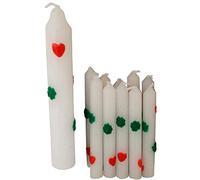 Amscan bougies d'anniversaire 8/13,5 cm de cire blanc/vert/rouge 11 pièces Groen