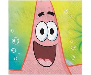 Amscan 512627-66 Lot de 16 serviettes Bob l'éponge 33 x 33 cm