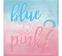 Amscan 512703 512703-Gender Reveal Serviette de déjeuner, 16 pièces, multicolore
