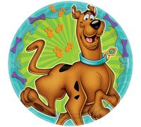 AMSCAN 541385 Plaques rondes | Collection Scooby-Doo | 8 PC | Accessoire de f te