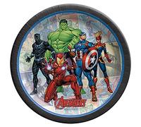 amscan 542478 Lot de 8 assiettes en carton rondes Marvel Avengers Powers