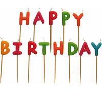 Amscan - 550114 - Kit Bougies sur Piques Happy Birthday Multicolore