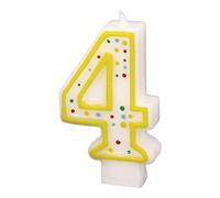 Amscan - 550284 - Bougie Chiffre 4 Pois