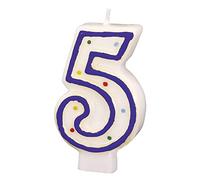 Amscan - 550285 - Bougie Chiffre 5 Pois