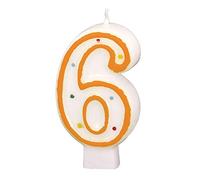 Amscan - 550286 - Bougie Chiffre 6 Pois