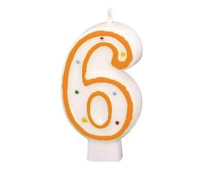 Amscan - 550286 - Bougie Chiffre 6 Pois