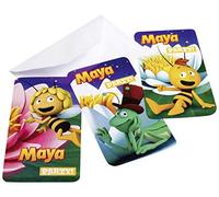 Amscan - 552358-6 Cartes d'Invitation et Enveloppes Maya l'Abeille
