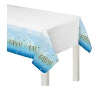 Amscan 572292 - Nappe en Plastique pour fête d'anniversaire pour Enfants Oh Baby Bleu 137 x 259 cm