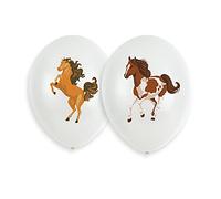 6 ballons latex poney chevaux fleurs 27.5cm - amscan 9909881 Multicolore