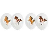 amscan 6 Ballons en Latex Beaux Chevaux, Blanc,brun,beige (Lot de 2)