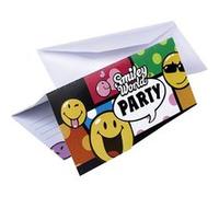 Amscan - 6 Cartes d'invitation et Enveloppes Smiley Comic G