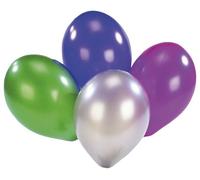 ballons 25,4 cm en latex jaune/bleu/vert 8 pièces