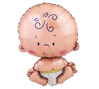 Amscan 6540801 - Super Shape Ballon en plastique Welcome Baby, taille environ 41 x 64 cm, ballon hélium, naissance, fête de bébé