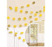 amscan 672424-09 Deco Rnd Paillettes Strng Sun Yel