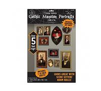 amscan 673032 - Décoration Murale en Vinyle - Portraits de manoir Gothique d'halloween - 2 Panneaux