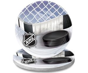 Amscan 8 Count NHL Ice Time Dessert Plates, 7 by Amscan