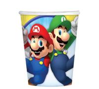 AMSCAN 8 Gobelets en Carton Super Mario 250 ML - Coloré - Taille Unique