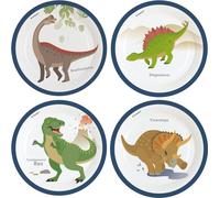 amscan 8 grandes assiettes Joyeux dinosaures