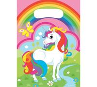 Amscan 8 Sachets Plastique Licorne Rose