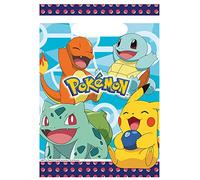 Amscan- 8 sachets plastiques Pokemon, 9904824, Couleur Multiples