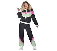 amscan 80's Joggersuit Black Medium Ensemble de Costume, Noir, M (Lot de 2) Homme