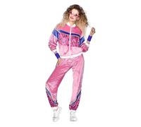 amscan 80's Velour Joggersuit Size 8-10 Ensemble de Costume, Rose/Bleu, 36-38 (Lot de 2) Femme