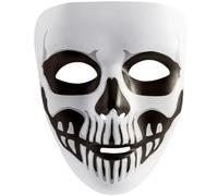 amscan 841322-55 BOX6 Masque en plastique pour adulte Motif tête de mort Noir et os